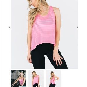 Pink Nimbus Split Back Tank